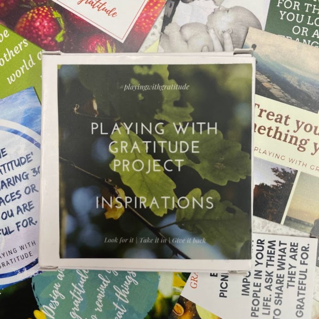 Playing with gratitude project cards